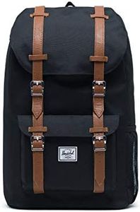 Herschel Supply Co. Kids' Little America Youth Children's Backpack, Black/Saddle Brown, One Size