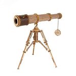 Rowood Telescope 3D Puzzles for Adults, DIY Wooden Craft Kit, Christmas Birthday Gift for Kids Teens