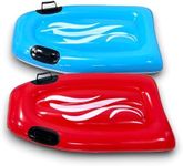 2 Pack Inflatable Boogie Boards for Beach - Inflatable Body Board with Handles for Water Slides for Kids & Adult, Blow Up Surfboard, Surf Floating Pool Float for Beach & Pool Floats by 4E's Novelty