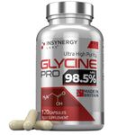 Glycine PRO Ultra Premium Glycine Supplement (98.5% Purity) Glycine Powder Supplement 1,300mg 120 Glycine Capsules Vegan Glycine Supplements