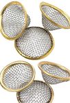 U.Like Relax Zone Steel Pipe Screen Steel Pipe Screen Filters (10 Pieces) conical Shape with Brass Ring Border (15mm) (15mm)