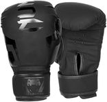 Inmorven Boxing Gloves, Pro Training Sparring, Muay Thai MMA Kickboxing, Men Women Adult, Heavy Punching Bag Focus Mitts Pads Workout, Ventilated Palm (Black)