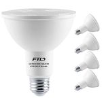 PAR30 LED Flood Light Bulbs Long Neck 5000K Daylight Dimmable 75W Halogen Equivalent 12W E26 1300LM 40 Degree Spotlight for Recessed Can Lighting Indoor/Outdoor 4-Pack