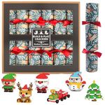 Kuckoo Crackers - 6 x 13-inch Build & Play Christmas Micro Block Christmas Crackers