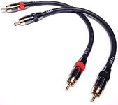 CESS-163-2f Heavy Duty Low Noise 12AWG Premium RCA Audio Patch Cable (2 Feet)