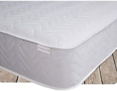 Starlight Beds - Shorty Mattress. Quilted Sprung Memory Foam Mattress. 2ft6 x 5ft9 (75cm x 175cm)