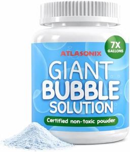 Bubbles Mix Solution for Huge Bubbles 7 Gallons Non Toxic Powder Concentrate Refill for Big Bubble Wands/Machines Safe for Kids and Pets Edible - Summer Outdoor Birthday Fun Party Activity