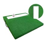 honeypet Portable Softball Baseball Pitching Mound 4"" Pitching Mound Antifade Synthetic Turf with Regulation Pitching Rubber for Indoor and Outdoor Mobile Youth Training, Green