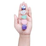 9Dzine Education Crystal Healing Tumble Stone Set for Crystal Healing-Multicolor