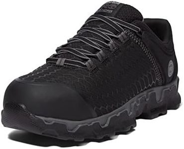 Timberland PRO Men's Powertrain Sport Alloy Safety Toe Industrial Athletic Work Shoe, Black/Grey-2024 New, 15