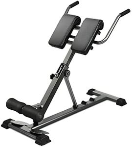 FINEX Roman Chair - Ab Back Hyperextension Bench Foldable with Handle, Adjustable 30°-40°-50° & 7 Levels Height, 180KG Weight Capacity, Strength Training Equipment for Home Gym