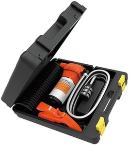 SEAFLO 41 Series Portable Washdown Pump Kit - 12V DC, 4.5 GPM, 70 PSI with Adjustable Sprayer, Built-In Bypass Valve, UV-Coiled Hose, and 4-Year Warranty | Marine, RV, and Agriculture Applications