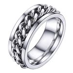 Cool Chain Finger Rings For Men, Women Eboy Jewellery Gift Spinning Smart Ring.