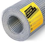 Hardware Cloth 1/4 inch 48 x 100 ft Wire Fencing: Galvanized Welded Garden Fence Roll Square Mesh 23 Gauge Chicken Rabbit Snake Cage Heavy Duty Welding Fencing