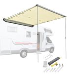 Yescom 6.6'x8.2' Car Side Awning Rooftop Pull Out Tent Shelter PU2000mm UV50+ Shade SUV Outdoor Camping Travel Sand