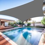 Shade&Beyond 10'x13' Waterproof Sun Shade Sail Canopy UV Block Sunshade for Backyard Yard Deck Outdoor Facility and Activities, Dark Grey