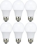 TCP LED 40 Watt Equivalent, 6 Pack, A19 Non-Dimmable Light Bulbs, Soft White (2700K)