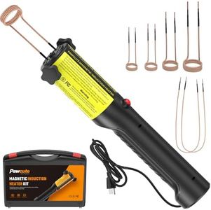 Induction Heater 1200W for Rusty Bolt Removal, Magnetic Heating Tool with 6 Coils, Handheld Hot Rod Induction Heater,Yellow