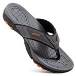 HAOLIRA Men's Surfing Flip Flop Sandals Summer Holiday Beach Sports Sandals Suitable for Indoor and Outdoor,Comfort Casual Thong Sandals(NA 2 Light Brown 46/12UK)