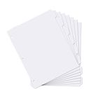 suituts 12 Pack 3 Ring Binder Dividers with 8 Tabs, Blank Write On Binder Dividers, 3 Hole Punch Index Dividers, Paper Binder Dividers, 96 Dividers, Letter Size (White)