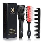 O BRUSHZOO Detangling Hair Brush for Curly Hair, Hair Brushes for Women Men Kids Blowdrying Styling, Detangler Brush for Wet Dry Thick Wavy Hair