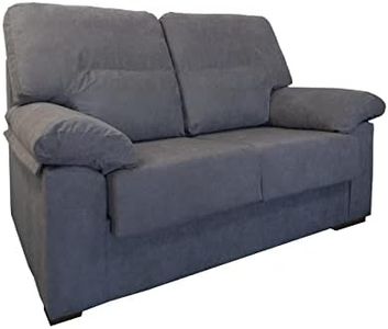 MUEBLIX.COM | Sofa Marcos | Sofa 2 Plazas | Sofas de Salón Modernos | Sofa Confortable | Asientos de Goma Espuma | Sofa de Diseño | Color Gris