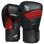 Hayabusa T3 Boxing Gloves for Men and Women Wrist and Knuckle Protection, Dual-X Hook and Loop Closure, Splinted Wrist Support, 5 Layer Foam Knuckle Padding-Black/Red, 16 oz