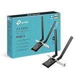 TP-Link AX1800 Wi-Fi 6 Dual Antennas High Gain Bluetooth 5.2 PCIe Adapter, Dual-Band, Low-Profile Bracket, MU-MIMO, Low- Latency Gaming, Supports Windows 10/11, Highly Secure WPA3 (Archer TX20E),Black