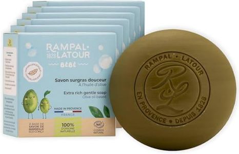 Rampal Latour - Savon surgras Hydratant Douceur pour Bébé et toute la famille - A base de Savon de Marseille à l'huile d'Olive - 6 x 100g