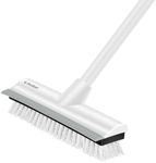 SetSail Floor Scrub Brush with Long Adjustable Handle Heavy-Duty Stiff Bristles Floor Scrubber 2-in-1 Deck Grout Brush for Cleaning Shower Bathroom, Tile, Carpet, Kitchen