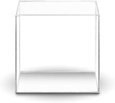 Aquatop High Clarity Low Iron Glass Cube Aquarium, 4.12 Gal – 5mm Thick Glass – Slim Design – Fresh & Saltwater – Desktop Tank with Silicone Sealing