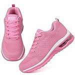 ziitop Running Shoes for Women Walking Shoes Athletic Air Cushion Tennis Shoes Ladies Non Slip Lightweight Fashion Sneakers Breathable Mesh Sport Shoes Girls Workout Casual Gym Jogging Shoes Pink