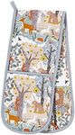 Ulster Weavers Wildwood Cotton Double Oven Gloves - With Cute Animal Woodland Design - 100% Cotton, Double Oven Mitts - Cooking Gifts for Bakers & Chefs - Homeware & Kitchenware Range
