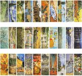 MWOOT Van Gogh Art Painting Bookmarks 30 Pieces Creative Retro Style Bookmarks Page Clip Bookmarks for Reading Supplies (14 x 5 cm, 30 Styles)