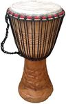 Genuine African Djembe Drum 11" head (28cm head, 60 cm height) with 2 free percussion instruments worth £20 -