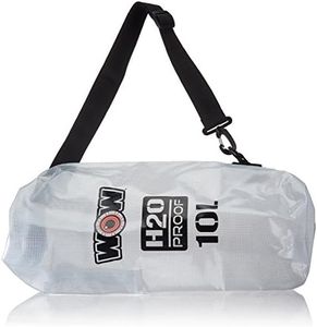 WOW Sports H2O Proof Dry Bag - Clear - 10 L - Roll-Top Waterproof - For Boating, Kayaking & Fishing