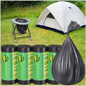 120 Portable Camping Toilet Bags, 8 Gallon Biodegradable & Compostable Emergency Camp Potty Poop Bags for Adults, Thickened Trash Waste Bags for 5 Gallon Bucket Toilet Seat Camping Trash Can Outdoor