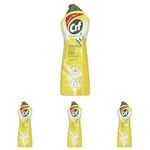 Cif Lemon Cream Cleaner multipurpose surface cleaner with 100% natural cleaning particles removes 100% of the toughest dirt 750 ml (Pack of 4)