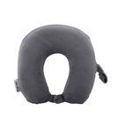 Travel Addition Travel Memory Foam Neck Pillow Multipurpose, Comfortable Travel Pillow Great for Long Road Trips and Flights (Grey)