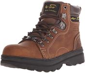 AdTec Women's 6" Steel Toe Work Boot Brown-W, 8 M US