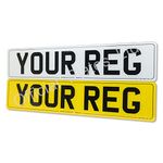 Printed Number Plates for Cars UK Legal Pair (Front & Rear), Road Legal, MOT Compliant, Van, Truck