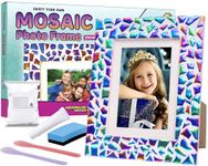 PURPLE LADYBUG DIY Mosaic Photo Frame Kids Craft Kit for Kids, Girls Gifts 8-12 Years Old, 8 9 10 11 12 Year Old Girl Gift Ideas - Arts & Crafts for Girls Age 10-12 - Teen Girl Gifts