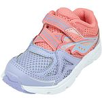 Saucony Girls' Baby Ride 9 Sneaker, Pink, 4.5 Wide US Toddler