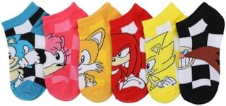 Bioworld Youth Sonic the Hedgehog Ankle Socks 6-Pack - Speedy Style for Kids