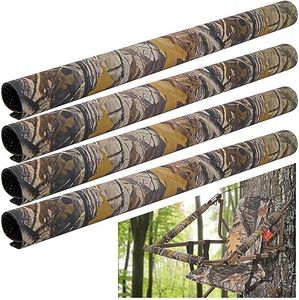 Adnee 4pcs Tree Stand Rail Pads - 19.6"x5.3" Waterproof Camo Treestand Shooting Rail Pads - Tree Stand Rail Covers for Climbing Tripod Deer Stand Treestand Ladder