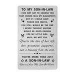 SOUSYOKYO Son In law Gifts from Mother In Law, Future Son In Law Wedding Card, Son in Law Birthday Gift Ideas, Fathers Day Wallet Card for Son In Law, Christmas Gifts