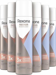 REXONA - Déodorant Femme Clean Scent - Spray Compressé Anti-transpirant - 3x plus efficace contre la transpiration - Protection 96h - 6x100ml Lots de 6