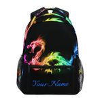 ALAZA Boys Backpacks for School, Dragon Monster Rainbow Bright Flame Bookbags for Kids Boy Teen Toddler Fashion Daypack Rucksack Travel Laptop Bag