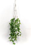 Hanging Plant with Hanging Plants, 100% Cotton Macrame Flower Pot, Artificial Hanging Plants Artificial Hanging Plant, Hanging Ivy Plant for Interior Boho Decoration, Home Decoration Wall Decoration