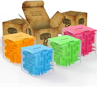 ThinkMax Money Maze Puzzle Box for Kids and Adults, Perfect Money Holder Maze Puzzle Gift Box (4 Pack)